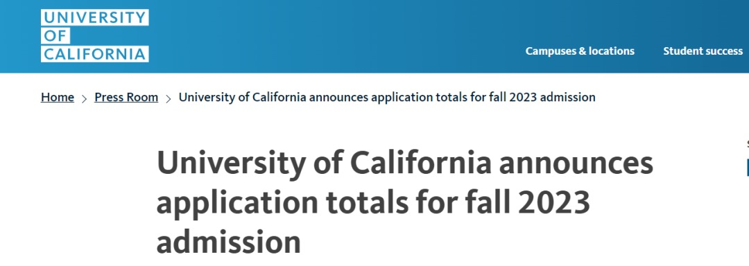 申请人数终于降了？加州大学2023年秋季入学申请数据出炉！(图1)