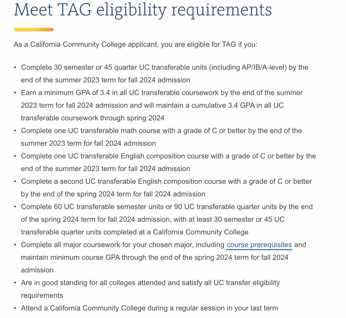 CC转学｜2023 UC Tag要求有什么变化？各分校TAG具体要求有哪些？(图5)